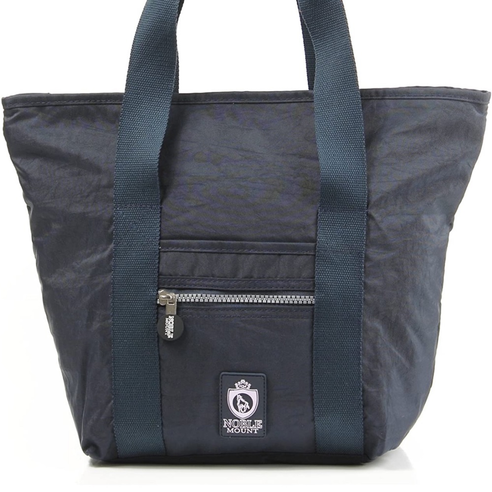 NWT Noble Mount Crinkle Nylon 'All In A Day' Tote Handbag - Navy